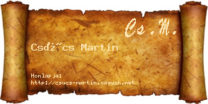 Csúcs Martin névjegykártya