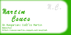 martin csucs business card